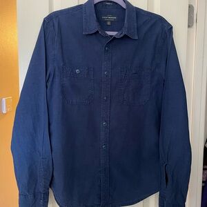 Lucky Brand Men's Deep Blue Casual Shirt